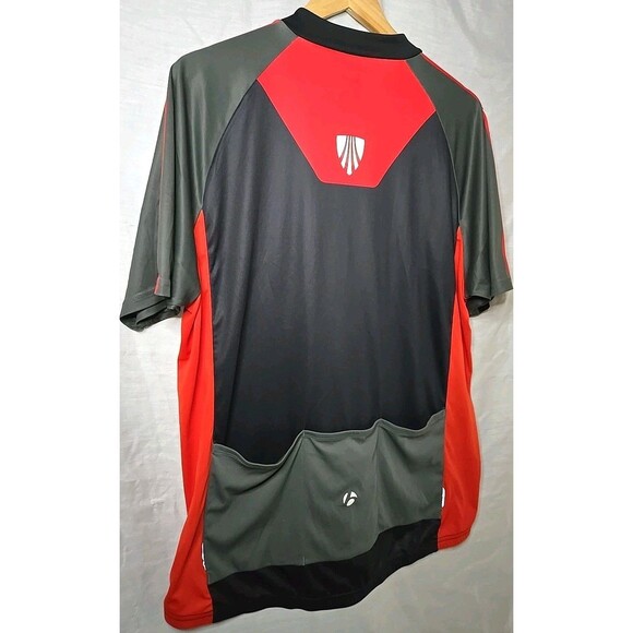 Bontrager Trek Cycling Jersey Half Zip Shirt, Men's Sz XL, Black/Red 9466 - Picture 5 of 8